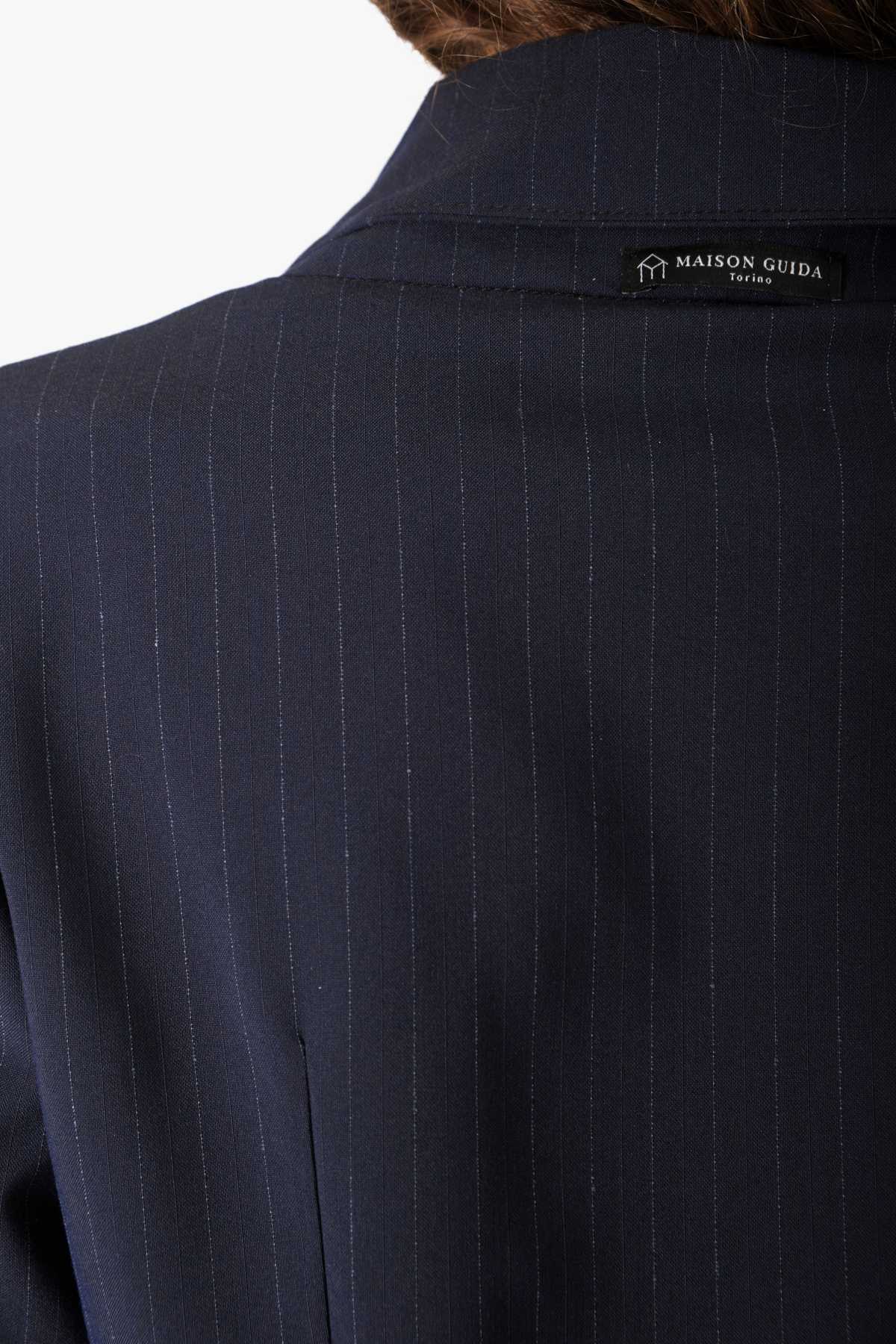 Pinstripe NY Wrap Jacket — view 6