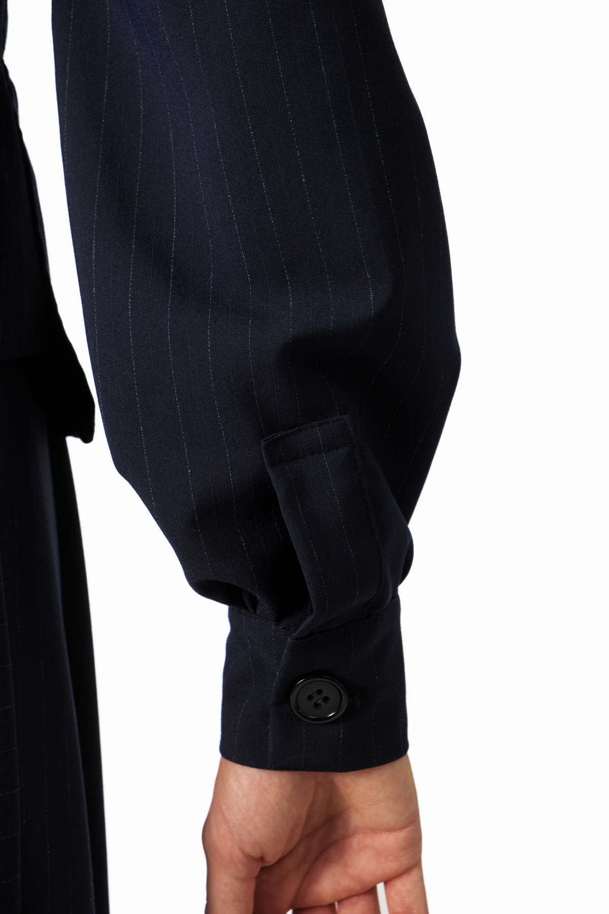 Pinstripe NY Wrap Jacket — view 9